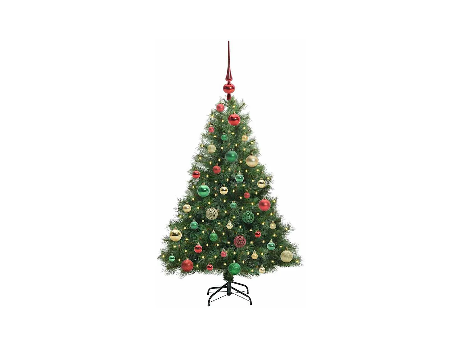 Sapin de Noël artificiel avec 150 LED Vert 120 cm PE et PVC