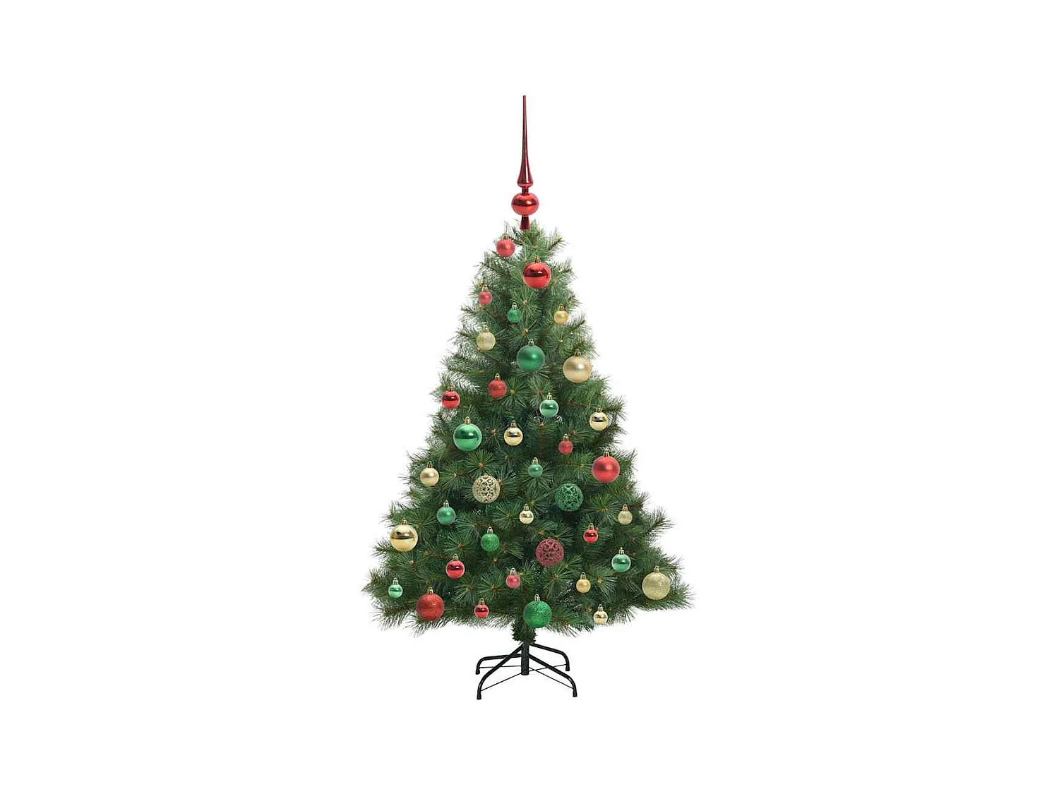 Sapin de Noël artificiel avec 150 LED Vert 120 cm PE et PVC