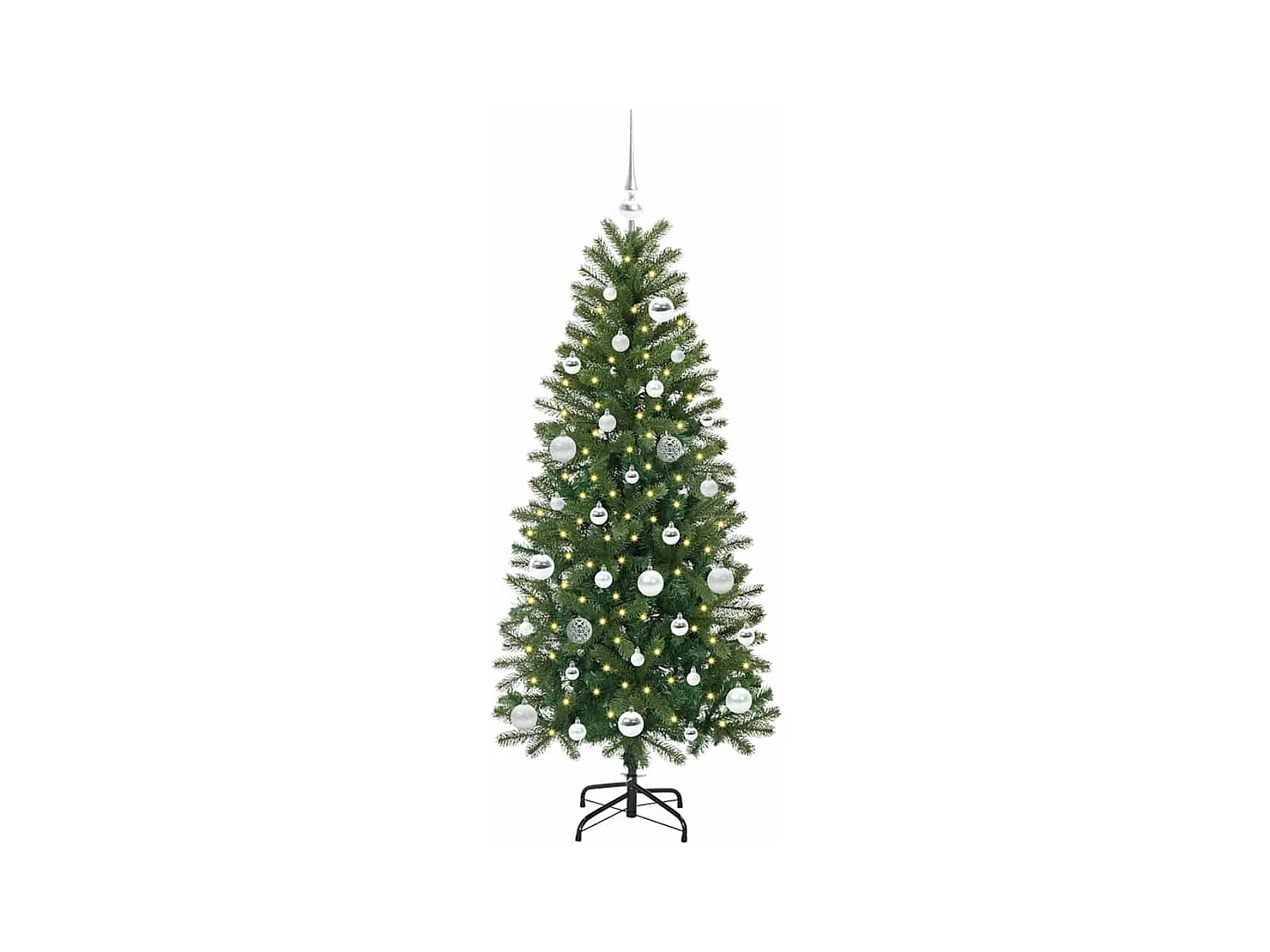 Sapin de Noël artificiel avec 150 LED Vert 150 cm PE et PVC