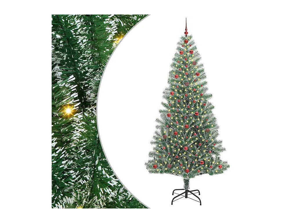 Arbre de Noël artificiel floconné de neige avec lumière LED