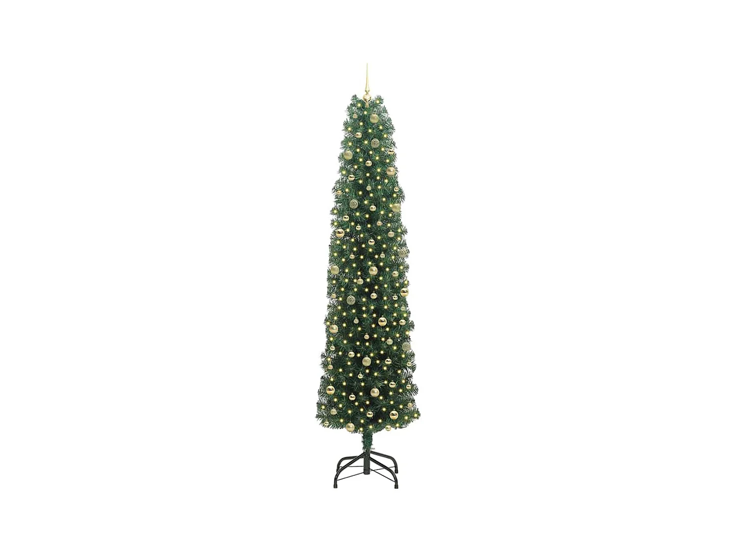 Árvore de Natal Artificial Verde 240 cm PVC e Aço e Plástico