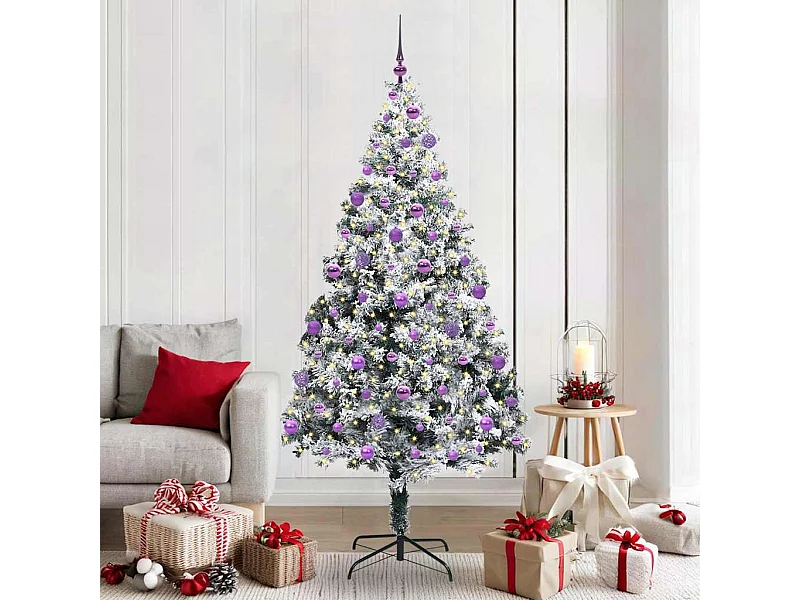 Sapin de Noël artificiel Vert 210 cm PVC, Acier et Plastique