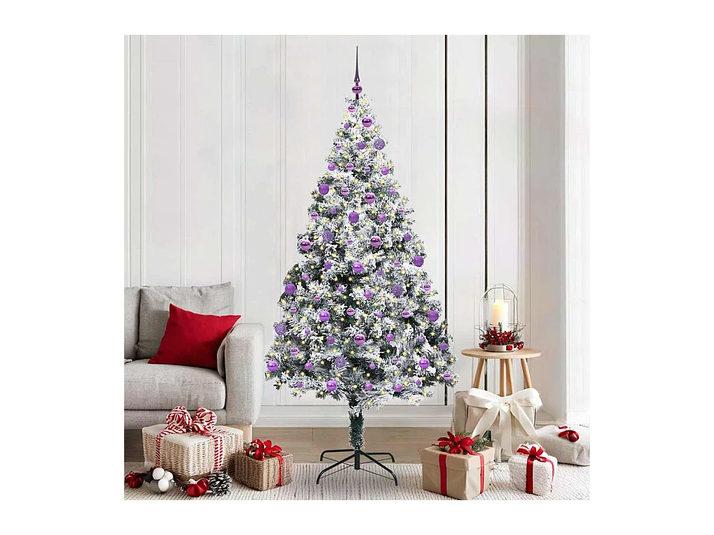 Sapin de Noël artificiel Vert 210 cm PVC, Acier et Plastique
