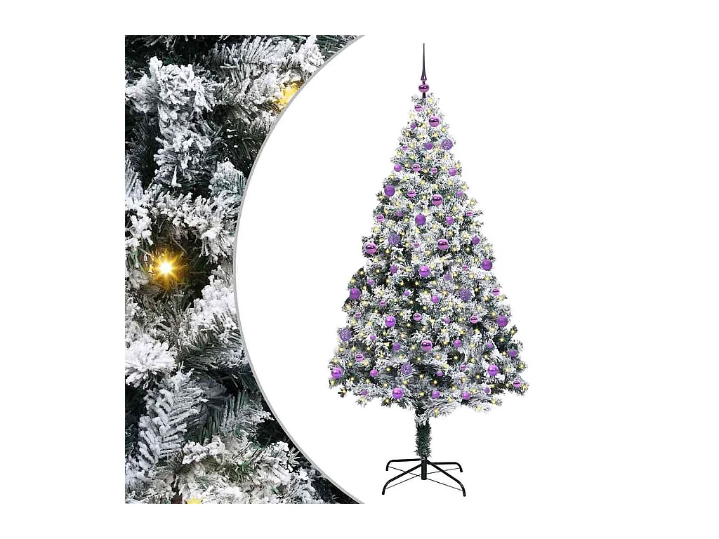 Sapin de Noël artificiel Vert 210 cm PVC, Acier et Plastique