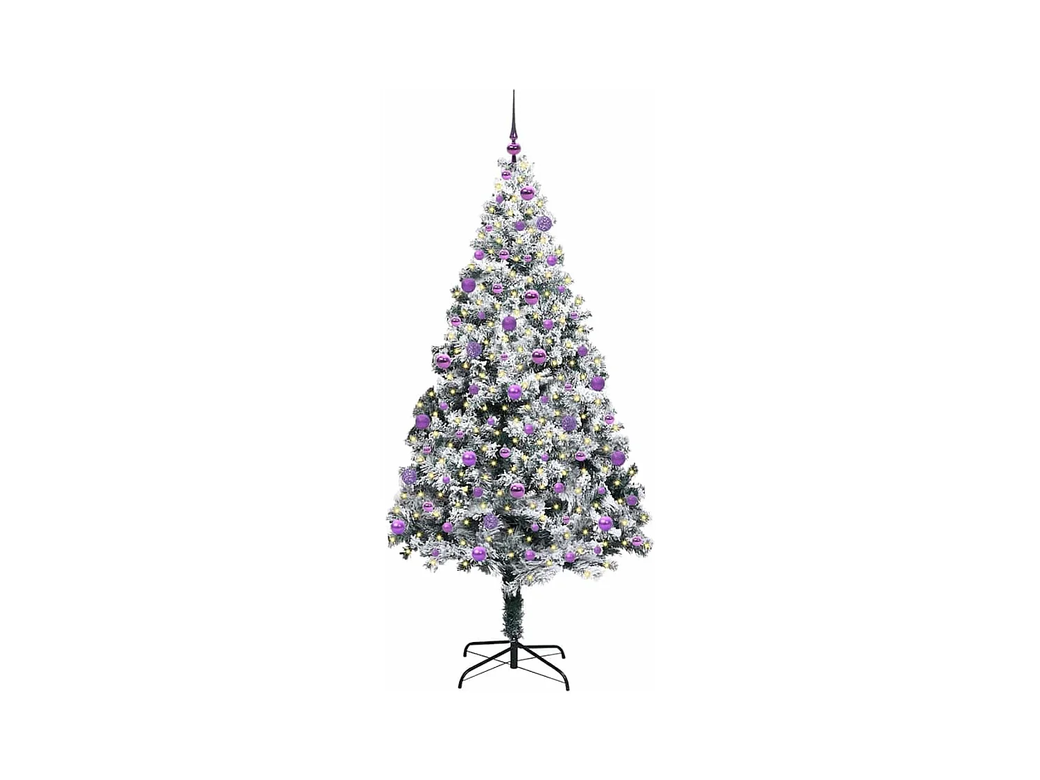 Sapin de Noël artificiel Vert 210 cm PVC, Acier et Plastique