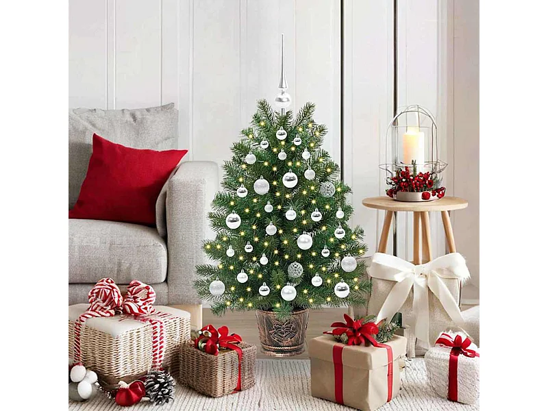 Sapin de Noël artificiel avec 150 LED Vert 95 cm PE et PVC