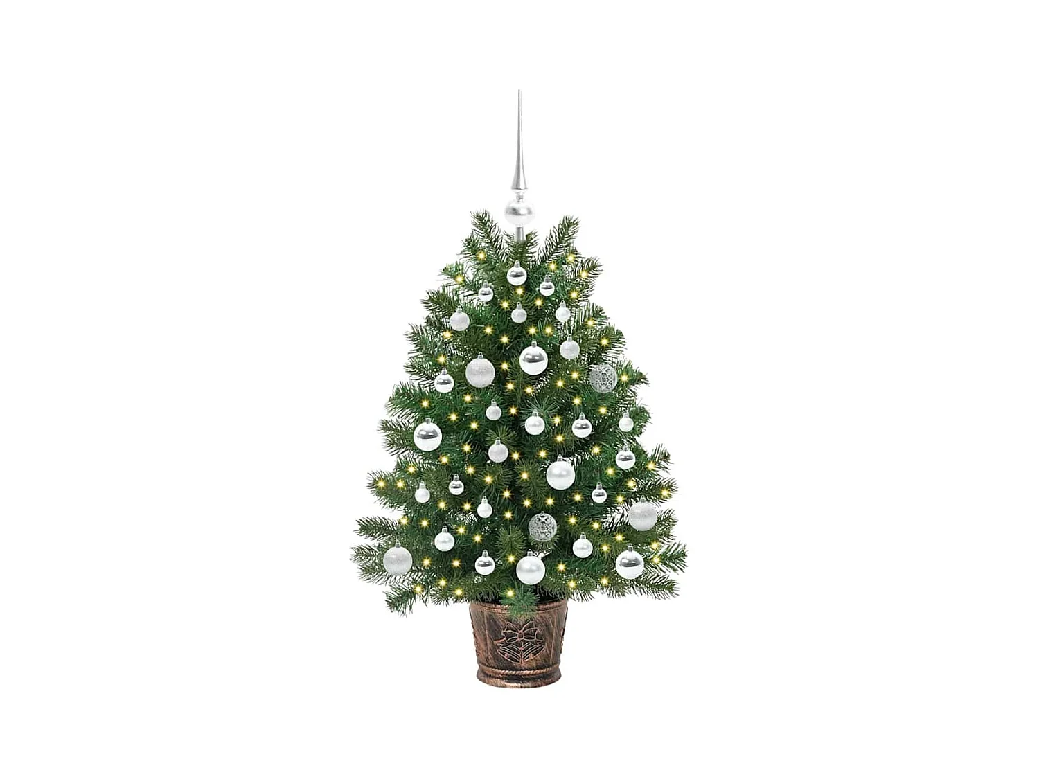 Sapin de Noël artificiel avec 150 LED Vert 95 cm PE et PVC