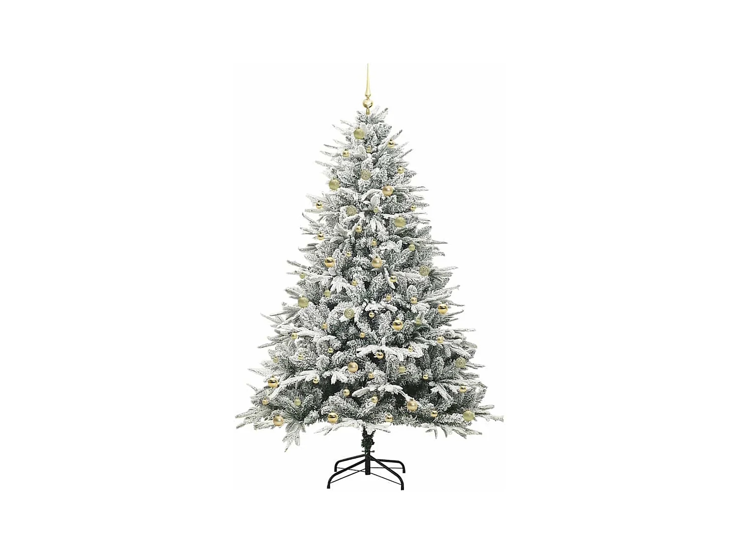 Sapin de Noël artificiel pré-éclairé avec set de boules Vert