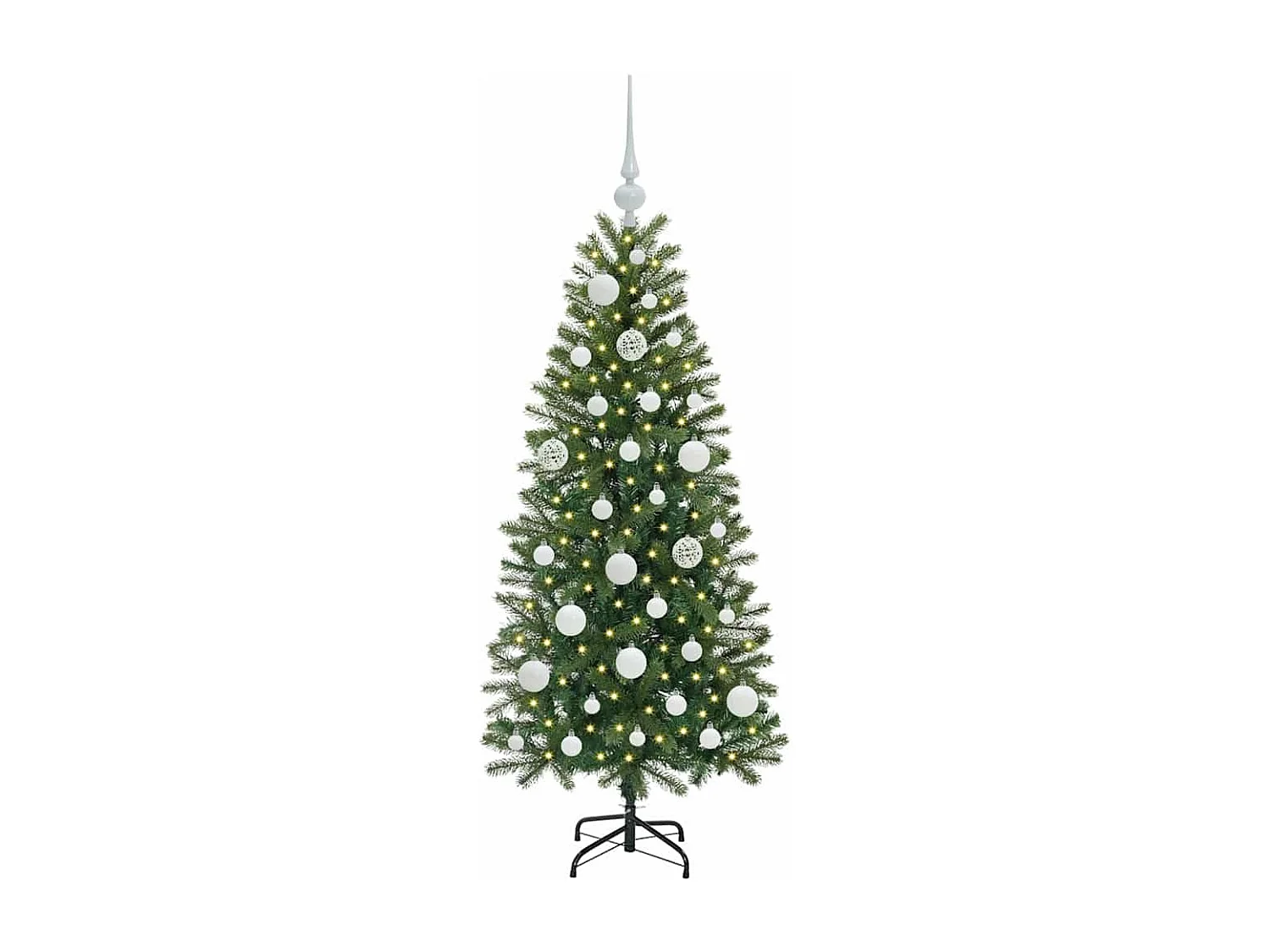 Sapin de Noël artificiel avec 150 LED Vert 120 cm PE et PVC