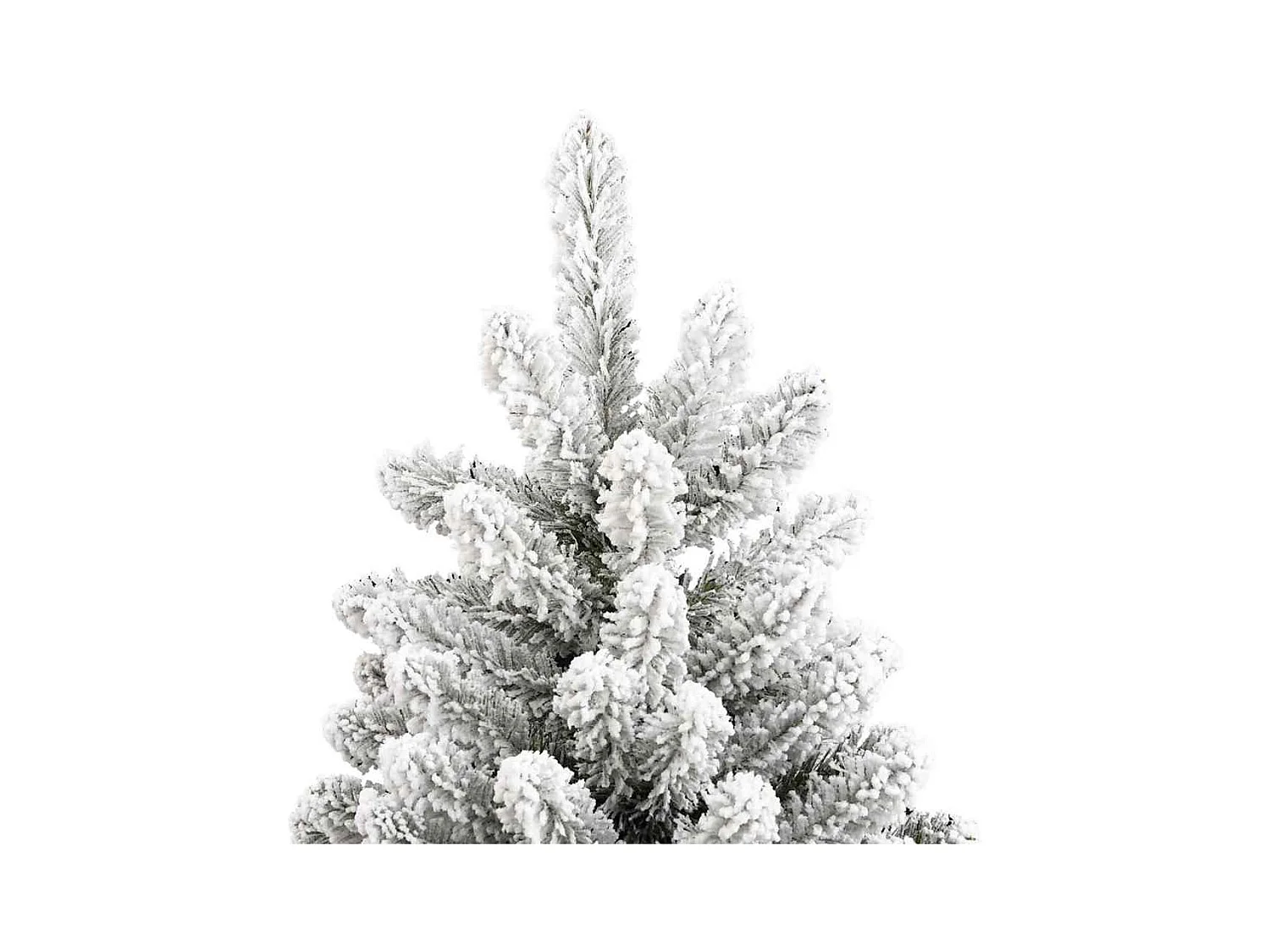 Sapin de Noël artificiel Vert et blanc 210 cm PVC et métal