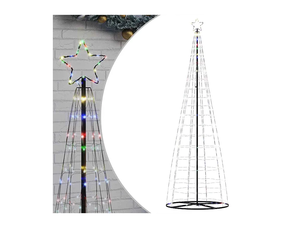 Sapin de Noël à LED 550 LED colorées 304 cm