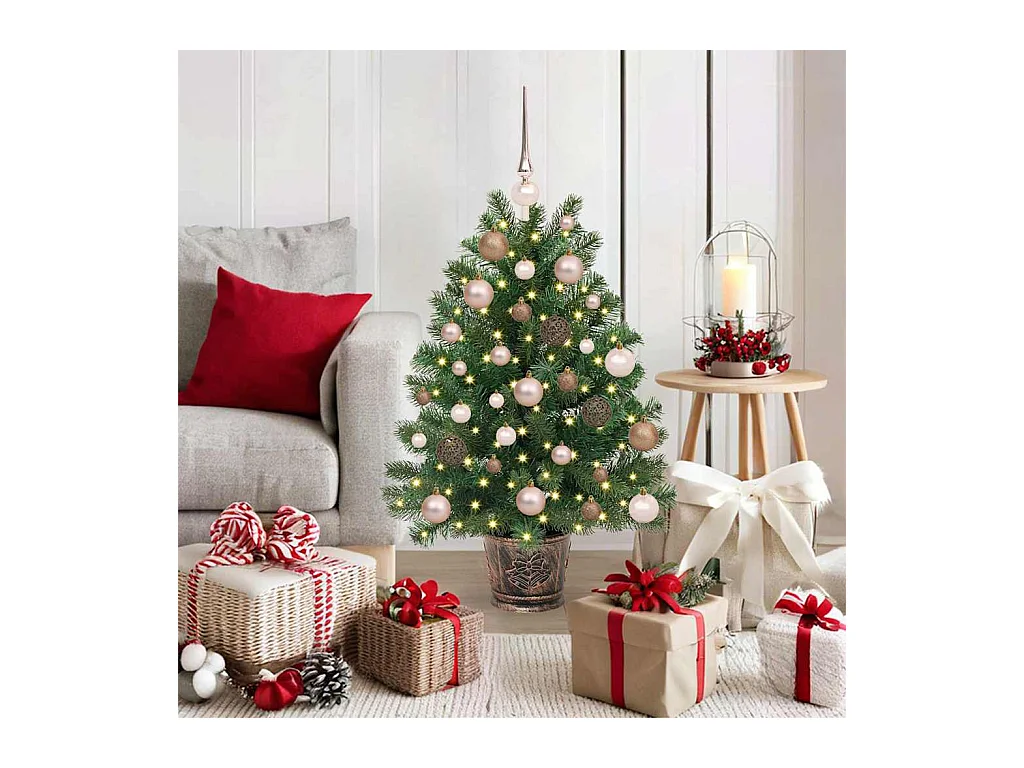 Sapin de Noël artificiel avec 150 LED Vert 90 cm PE et PVC