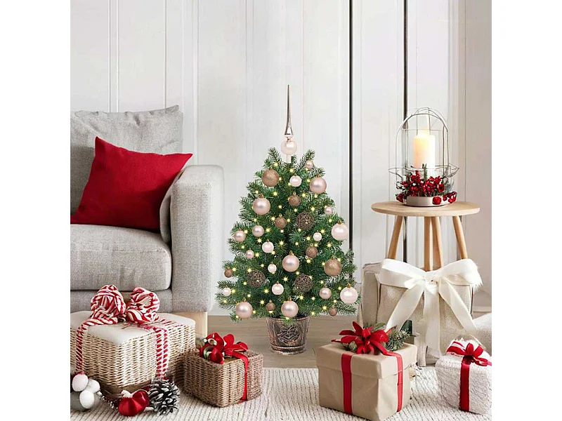 Kunstkerstboom met 150 LED met standaard Groen 65 cm PE en PVC