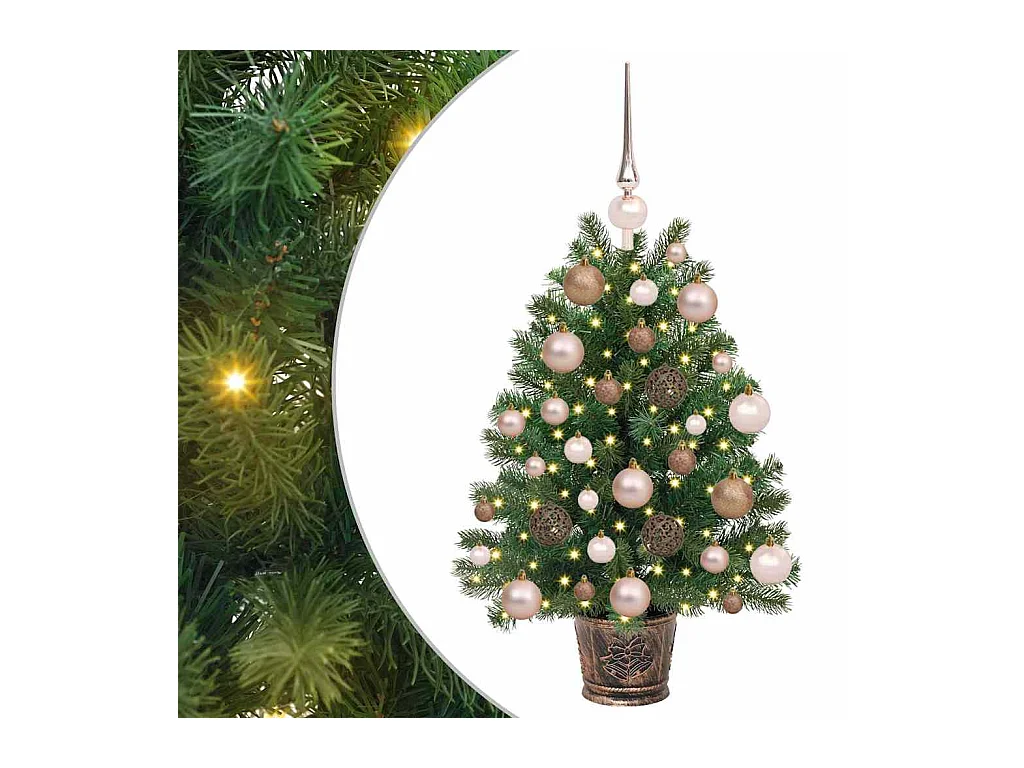 Kunstkerstboom met 150 LED met standaard Groen 65 cm PE en PVC