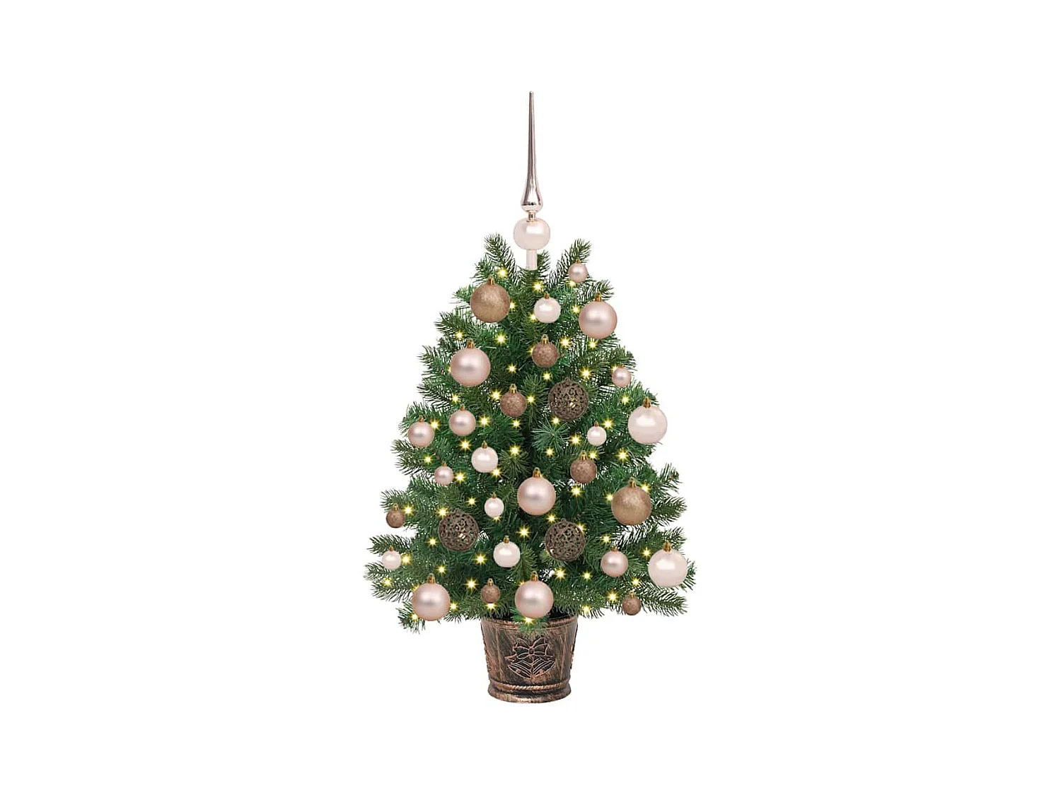 Kunstkerstboom met 150 LED met standaard Groen 65 cm PE en PVC