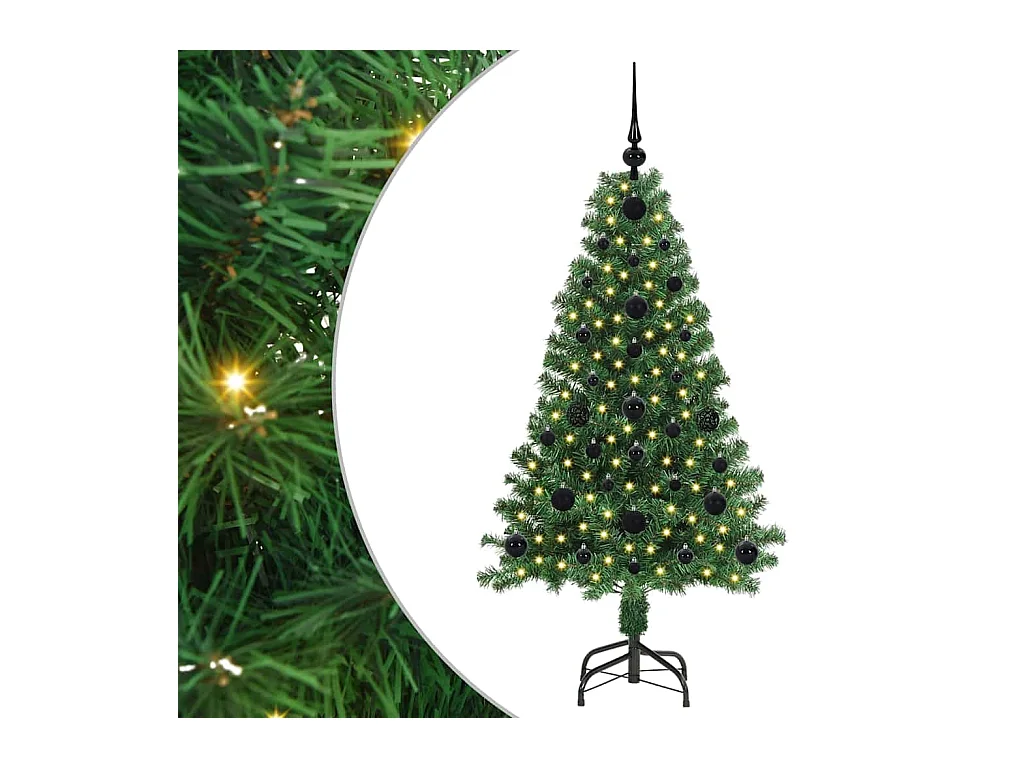 Árvore de Natal Artificial Verde 120 cm PVC, Aço e Plástico