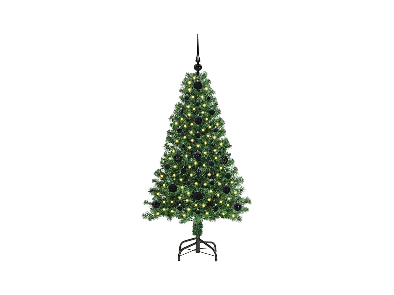 Árvore de Natal Artificial Verde 120 cm PVC, Aço e Plástico