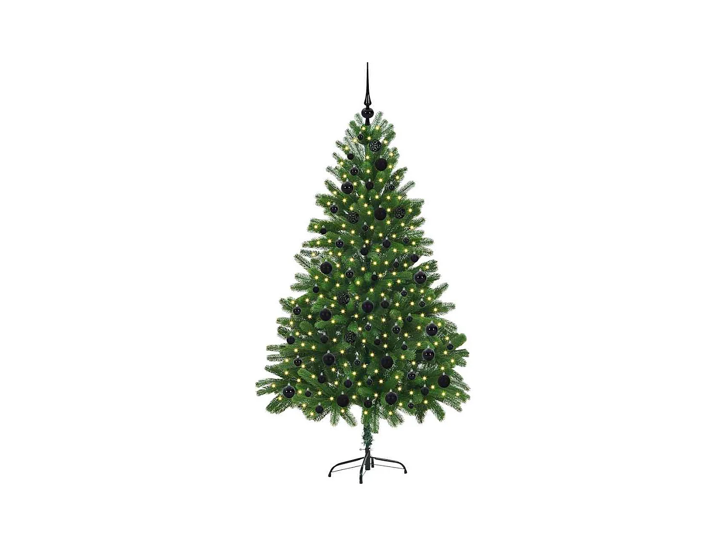 Sapin de Noël avec 300 LED avec support Vert 180 cm PE