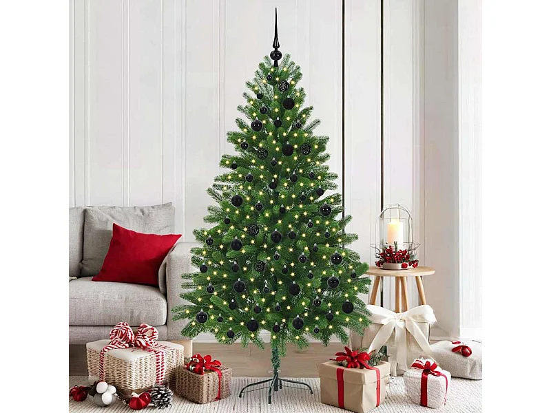 Árvore de Natal com 300 LEDs com suporte Verde 180 cm PE