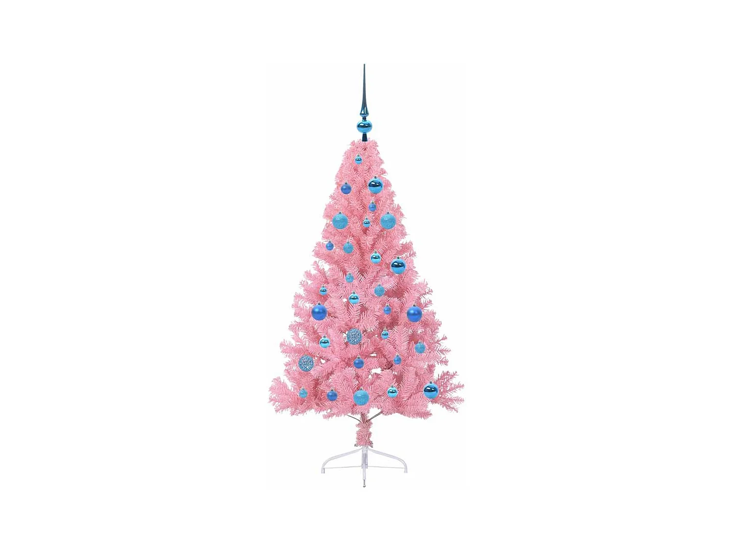 Árbol de Navidad Artificial Preiluminado Rosa 150 cm PVC