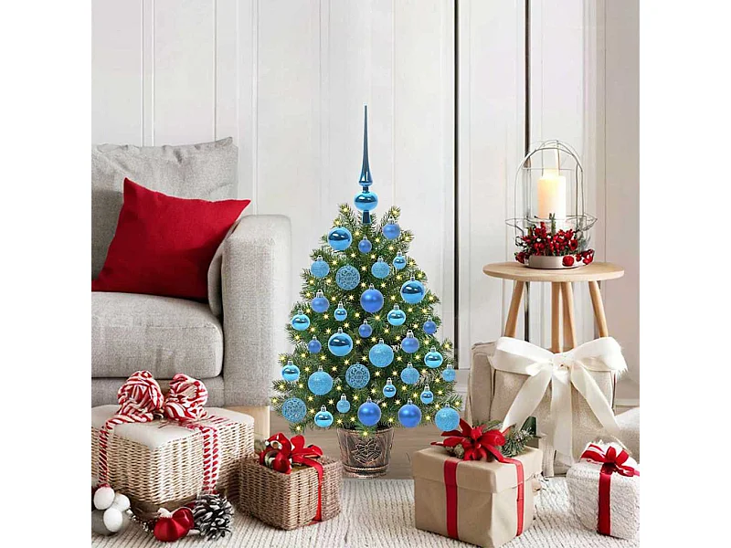 Sapin de Noël artificiel avec 150 LED Vert 75 cm PE et PVC