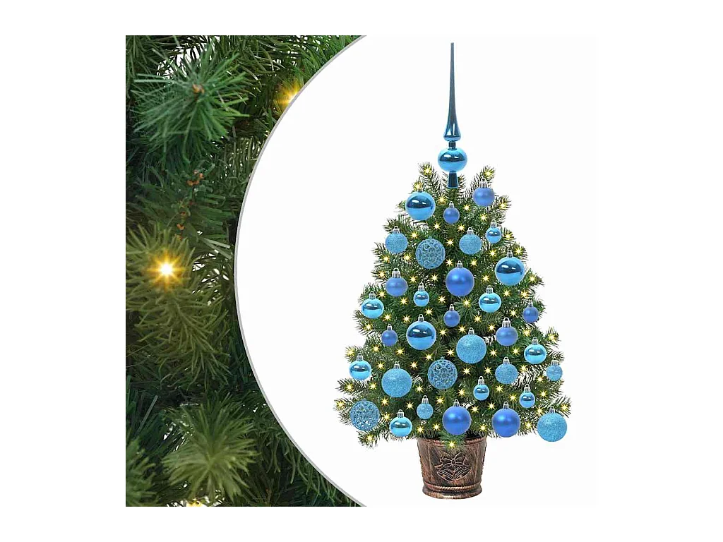 Sapin de Noël artificiel avec 150 LED Vert 75 cm PE et PVC
