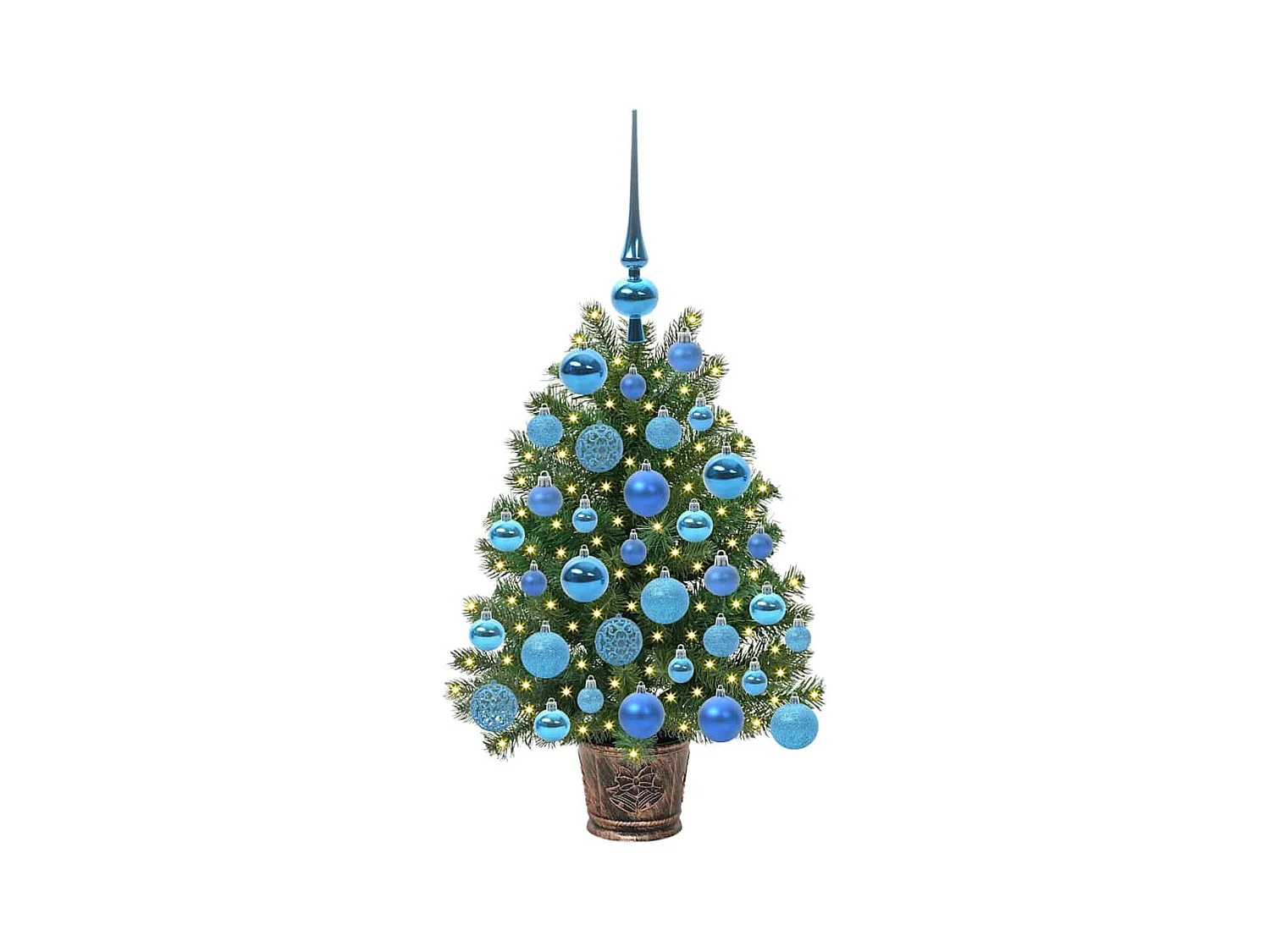 Sapin de Noël artificiel avec 150 LED Vert 75 cm PE et PVC