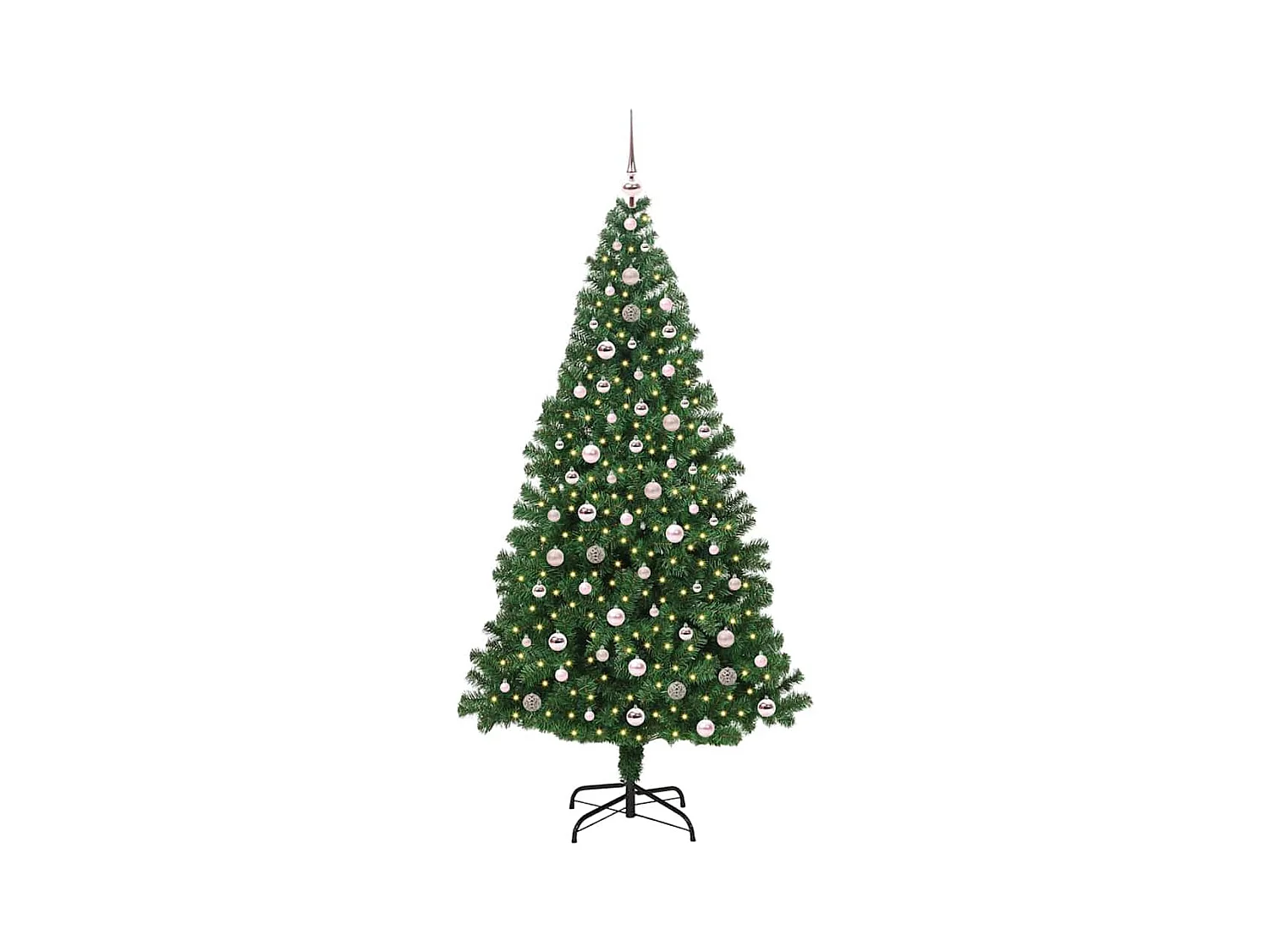 Árbol de Navidad artificial Verde 240 cm PVC y Acero y Plástico