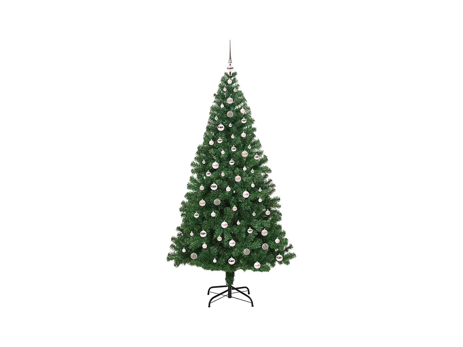 Árbol de Navidad artificial Verde 240 cm PVC y Acero y Plástico