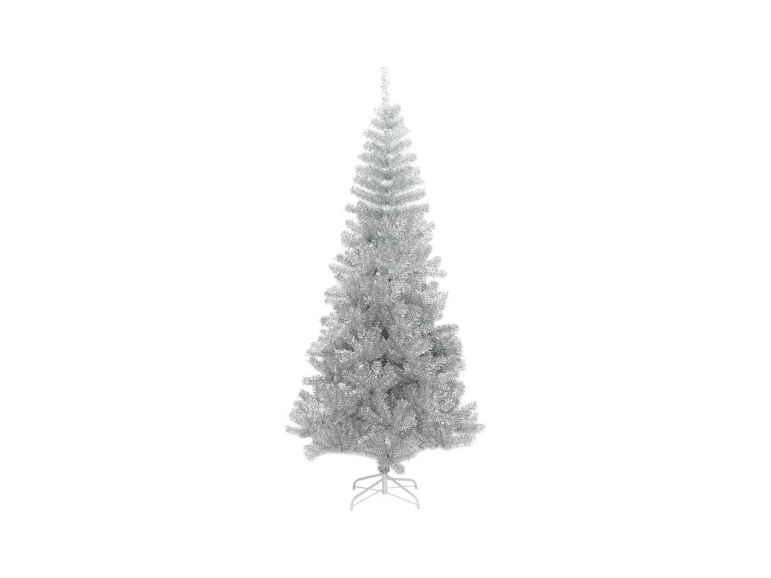 Sapin de Noël avec 300 LED avec support Argent 180 cm PET