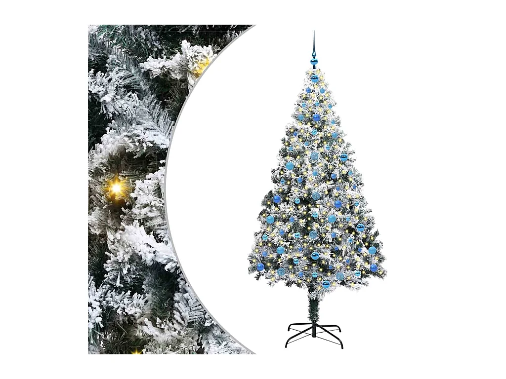Sapin de Noël artificiel Vert 210 cm PVC, Acier et Plastique