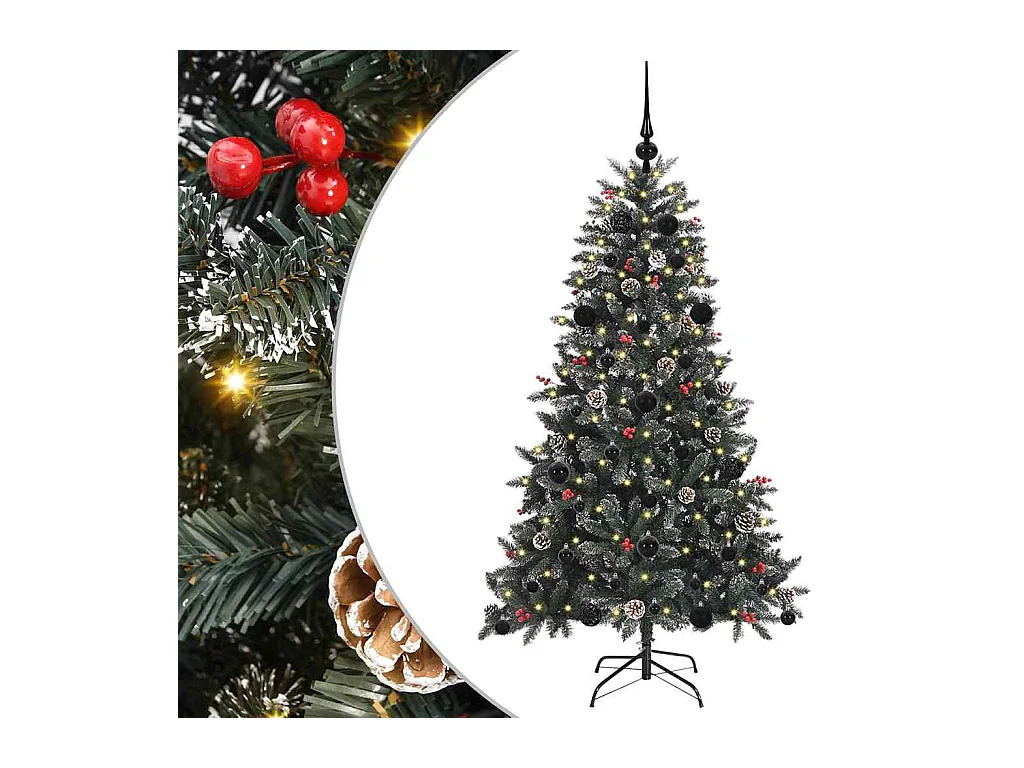 Sapin de Noël artificiel avec 150 LED Vert 83.5 x 83.5 x 150 cm