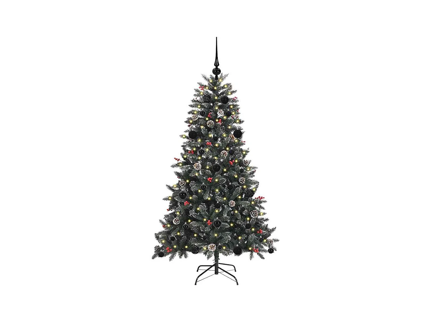 Sapin de Noël artificiel avec 150 LED Vert 83.5 x 83.5 x 150 cm