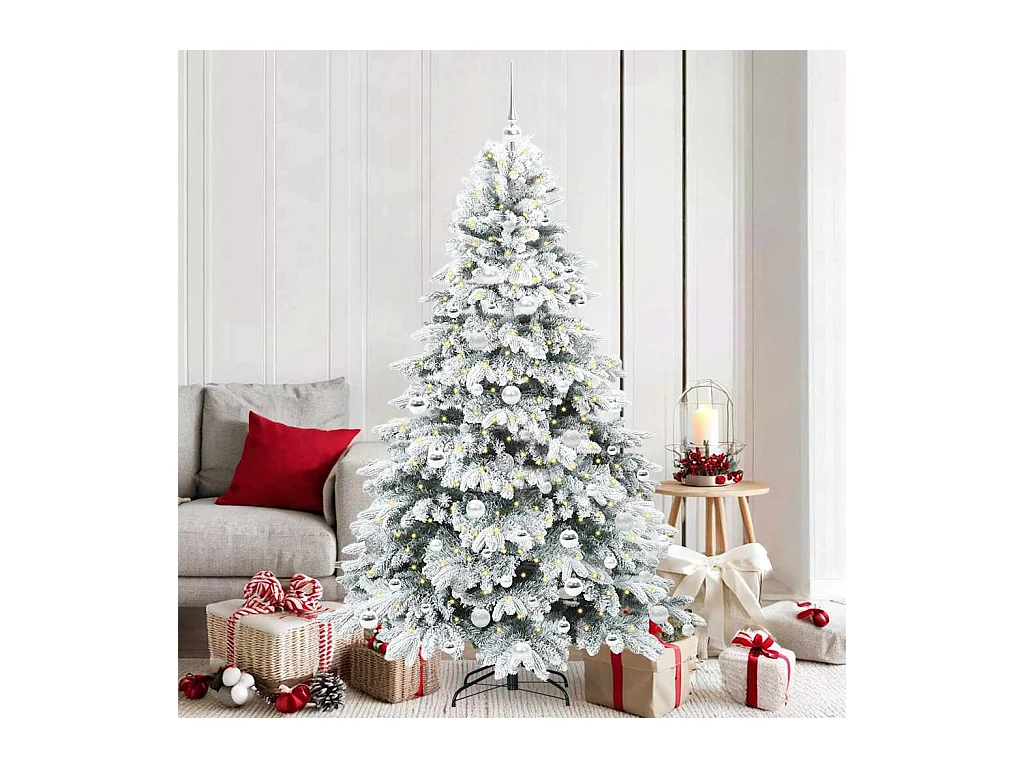 Sapin de Noël artificiel avec 300 LED Vert 180 cm PE et PVC