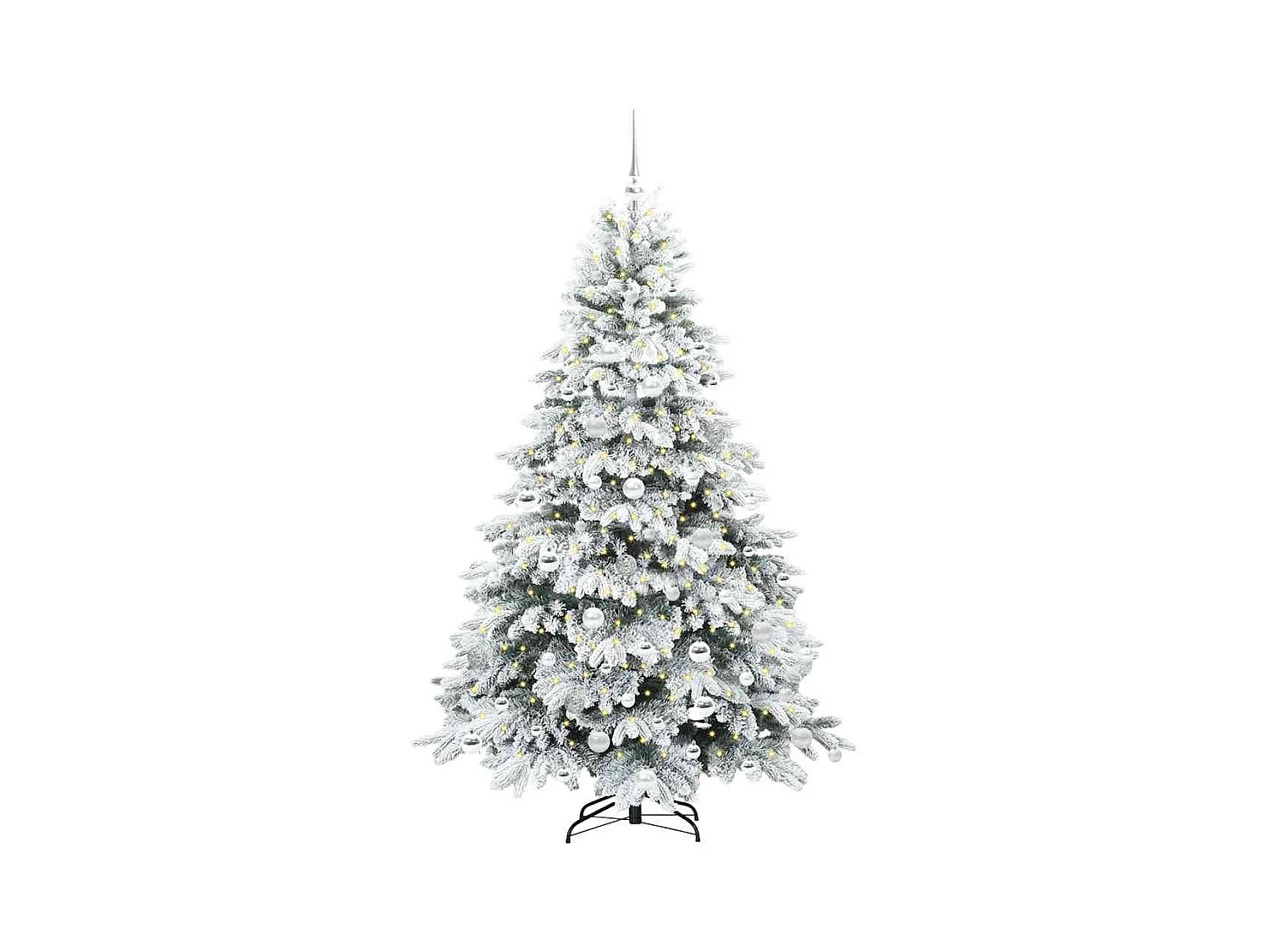 Sapin de Noël artificiel avec 300 LED Vert 180 cm PE et PVC