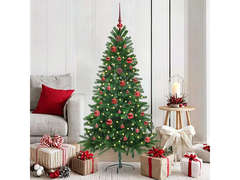 Sapin de Noël avec 150 LED avec support Vert 150 cm PE