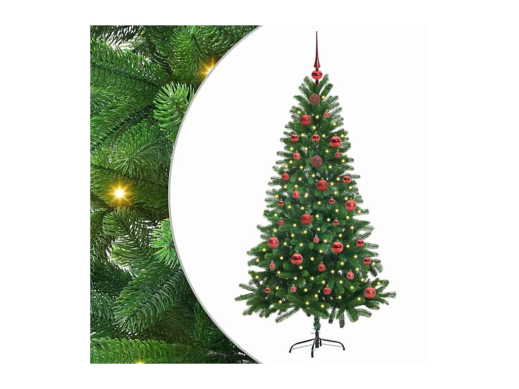 Sapin de Noël avec 150 LED avec support Vert 150 cm PE