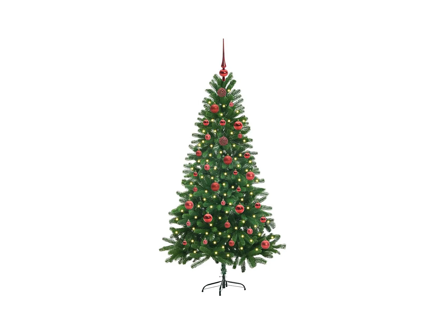 Sapin de Noël avec 150 LED avec support Vert 150 cm PE