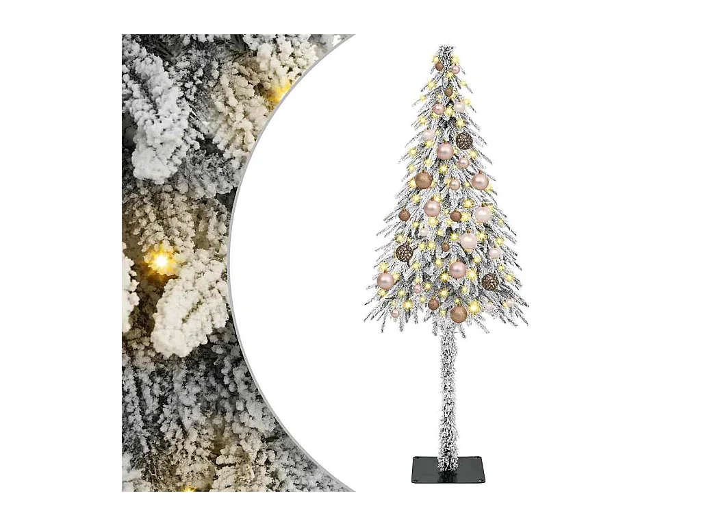 Sapin de Noël avec 150 LED Blanc 150 cm PE et Acier