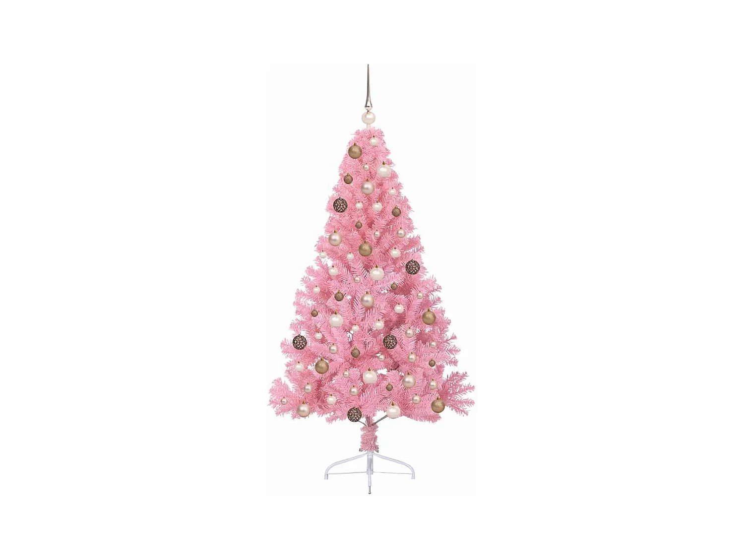 Sapin de Noël avec des feux de cordes décoratifs Rose 180 cm