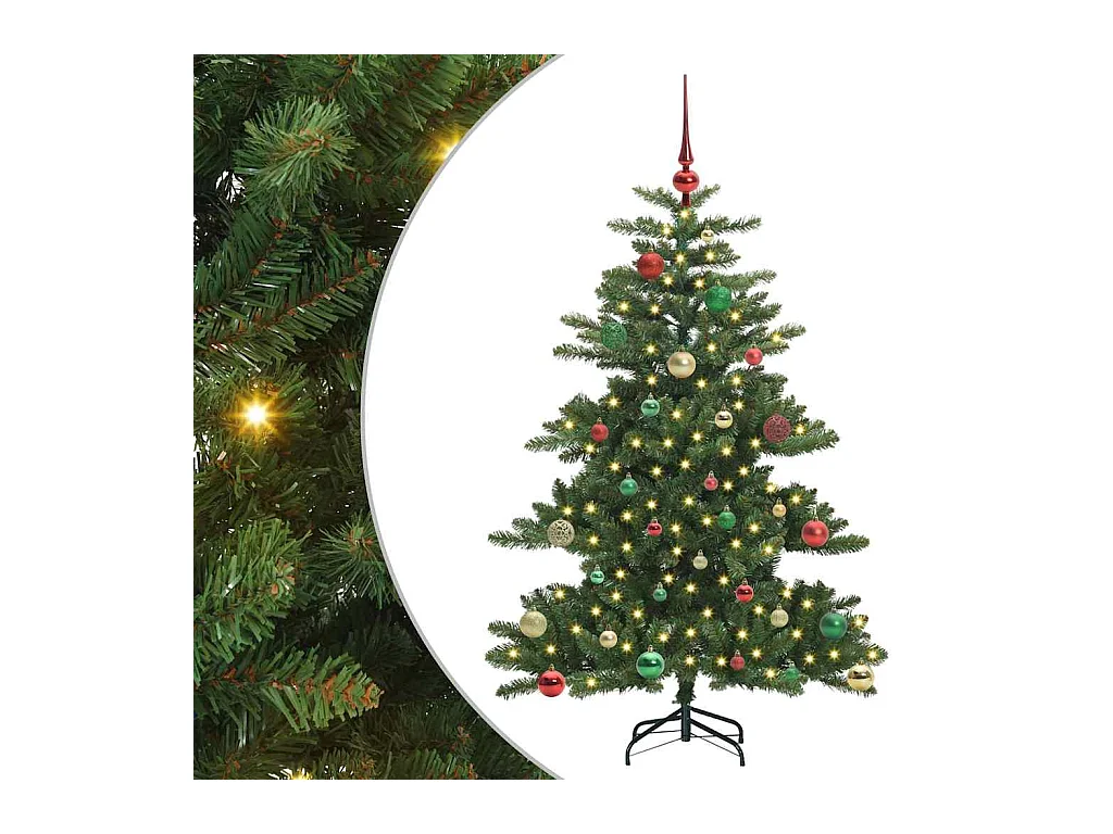 Árbol de Navidad artificial con ramas articuladas 150 cm PVC