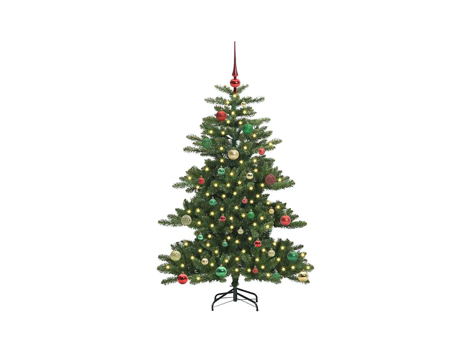 Árbol de Navidad artificial con ramas articuladas 150 cm PVC