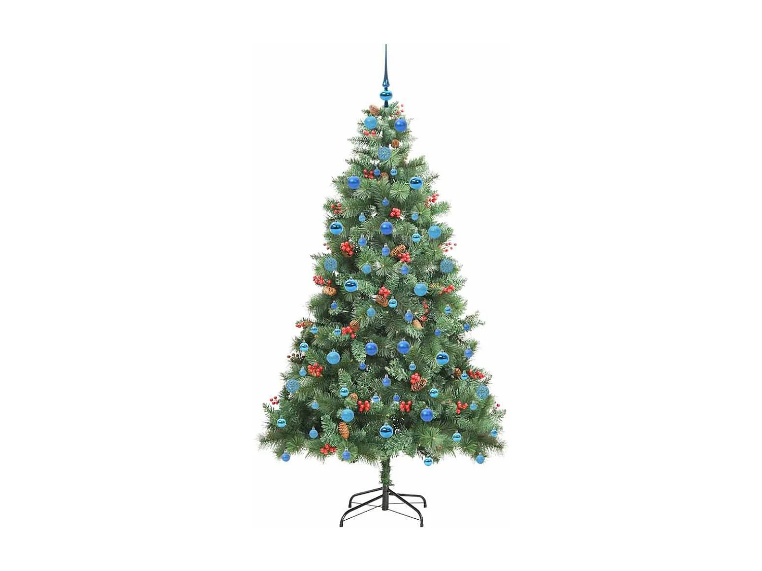 Sapin de Noël artificiel Vert 210 cm PVC et métal