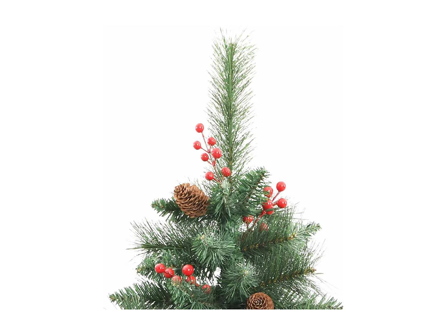 Sapin de Noël artificiel Vert 210 cm PVC et métal