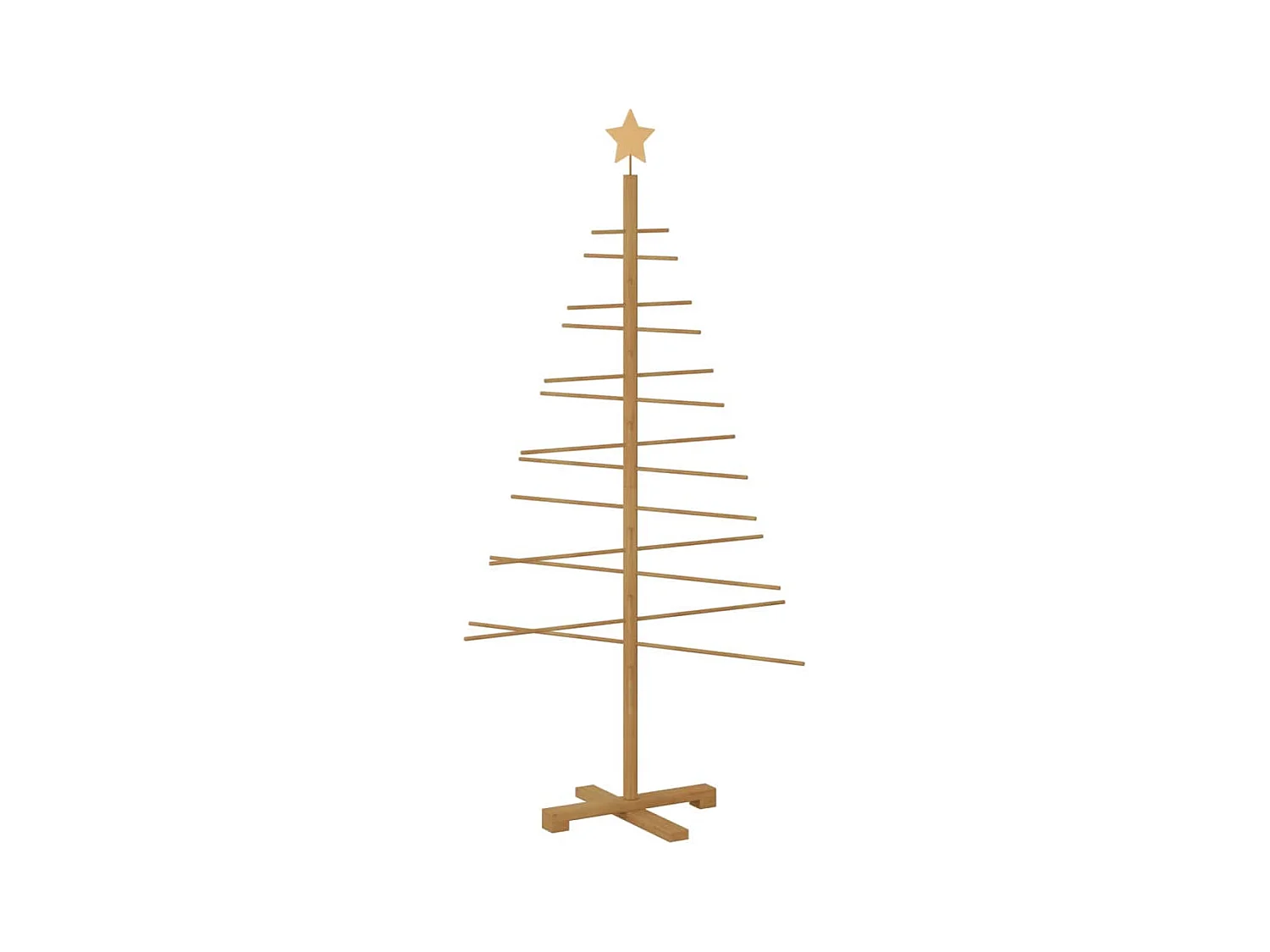 Arbre de Noël en bois avec support Marron 150 cm Bambou