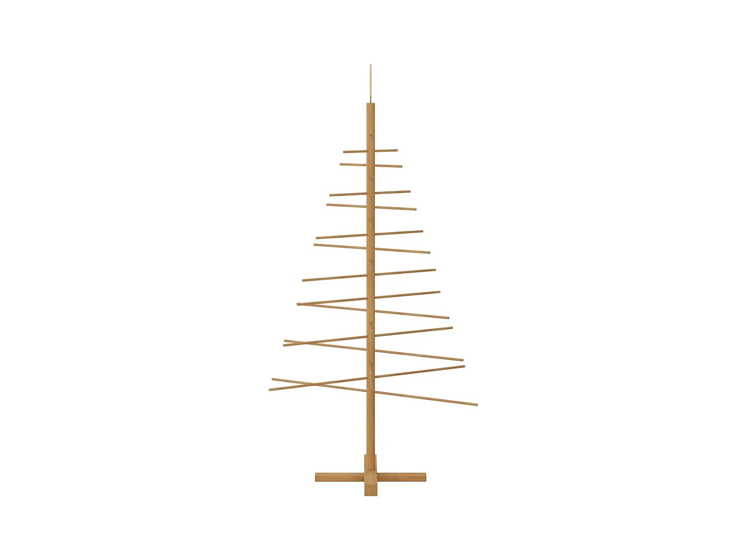 Arbre de Noël en bois avec support Marron 150 cm Bambou
