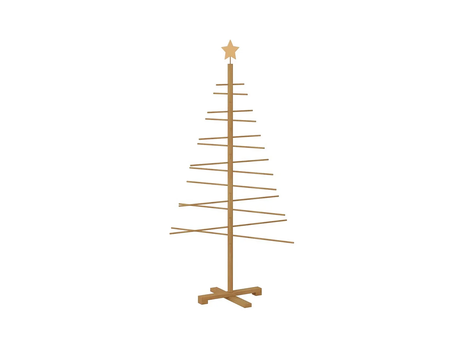 Arbre de Noël en bois avec support Marron 150 cm Bambou