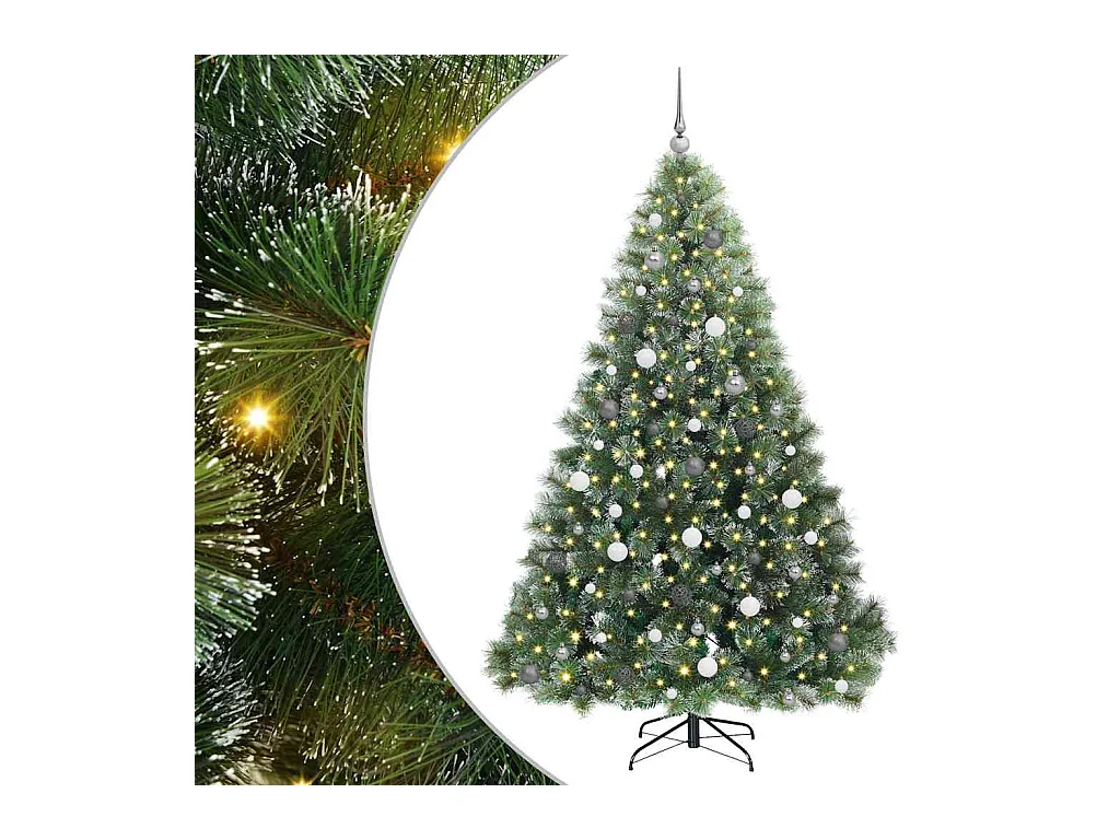 Kunstkerstboom met 300 LED met standaard Groen 210 cm PE en PVC