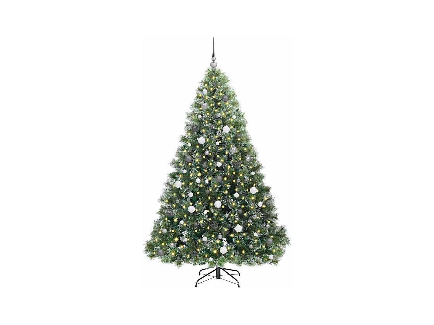 Kunstkerstboom met 300 LED met standaard Groen 210 cm PE en PVC