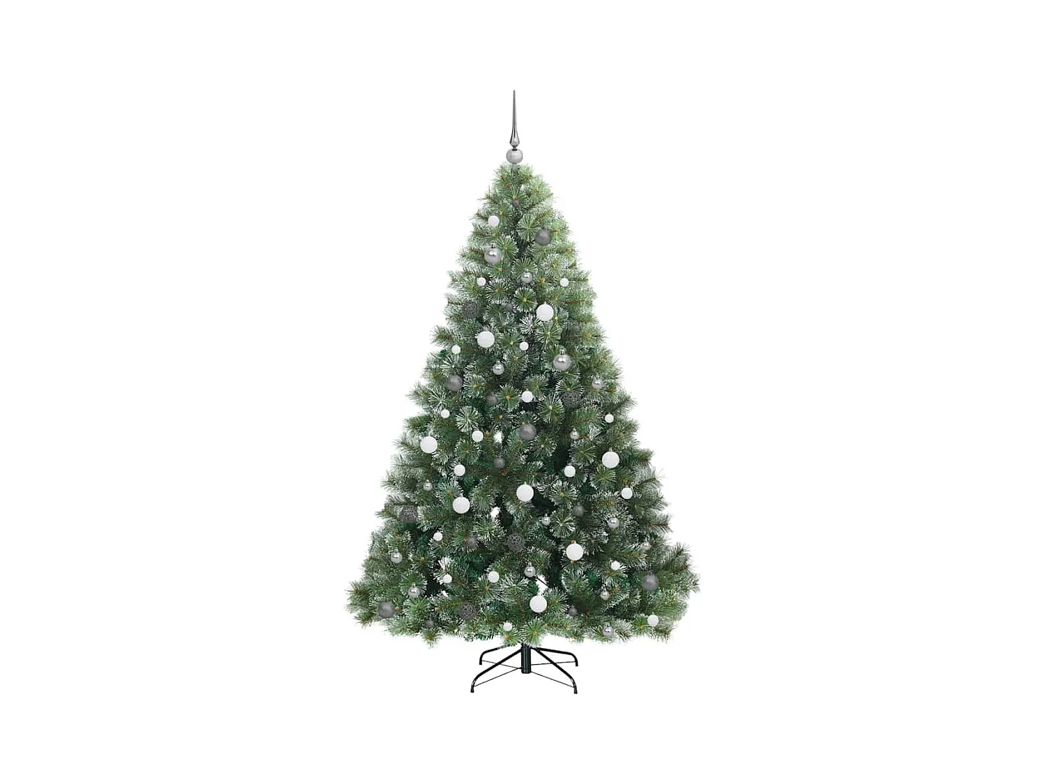 Kunstkerstboom met 300 LED met standaard Groen 210 cm PE en PVC